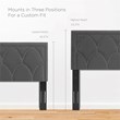 Modway Greta Modern Performance Velvet Twin Headboard in Charcoal