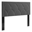 Modway Greta Modern Performance Velvet Twin Headboard in Charcoal