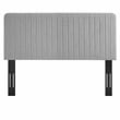 Modway Milenna Channel Tufted Fabric Full/Queen Headboard in Light Gray
