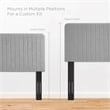 Modway Milenna Channel Tufted Fabric Full/Queen Headboard in Light Gray