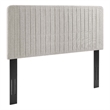 Modway Milenna Channel Tufted Upholstered Fabric Full/Queen Headboard in Camel