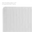 Modway Milenna Channel Tufted Upholstered Fabric Full/Queen Headboard in White