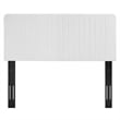 Modway Milenna Channel Tufted Upholstered Fabric Full/Queen Headboard in White