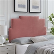Modway Kasia Modern Performance Velvet Twin Headboard in Dusty Rose