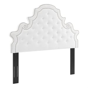 Modway Diana Tufted Performance Velvet Full/Queen Headboard in White