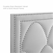 Modway Greta Modern Performance Velvet Twin Headboard in Light Gray