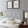 Modway Greta Modern Performance Velvet Twin Headboard in Light Gray