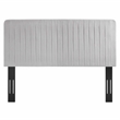 Modway Milenna Channel Tufted Velvet King/California King Headboard - Light Gray