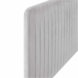 Modway Milenna Channel Tufted Velvet King/California King Headboard - Light Gray
