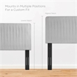 Modway Milenna Channel Tufted Velvet King/California King Headboard - Light Gray
