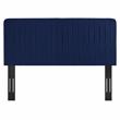 Modway Milenna Channel Tufted Velvet King/California King Headboard in Navy
