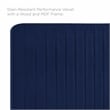 Modway Milenna Channel Tufted Velvet King/California King Headboard in Navy