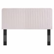 Modway Milenna Channel Tufted Velvet King/California King Headboard in Pink