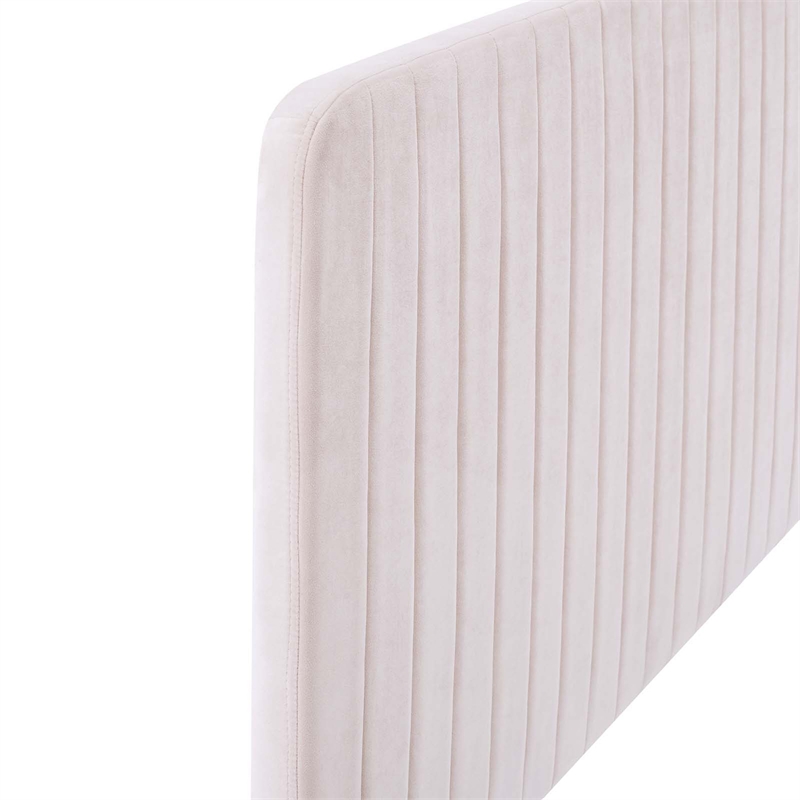 Modway Milenna Channel Tufted Velvet King/California King Headboard in Pink