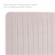 Modway Milenna Channel Tufted Velvet King/California King Headboard in Pink