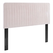 Modway Milenna Channel Tufted Velvet King/California King Headboard in Pink