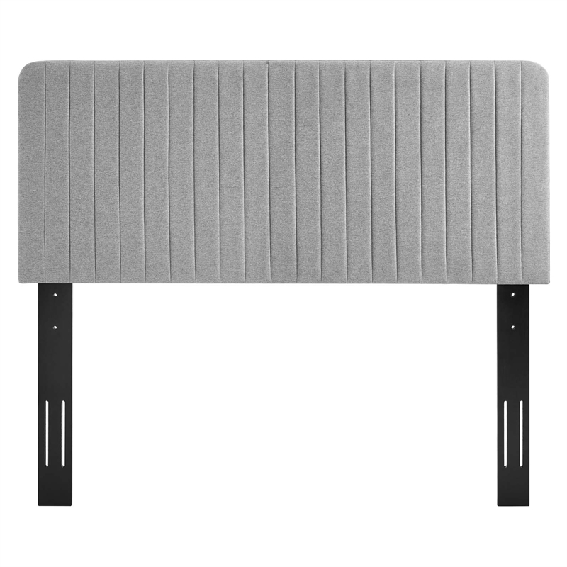 Modway Milenna Channel Tufted Fabric King/California King Headboard - Light Gray