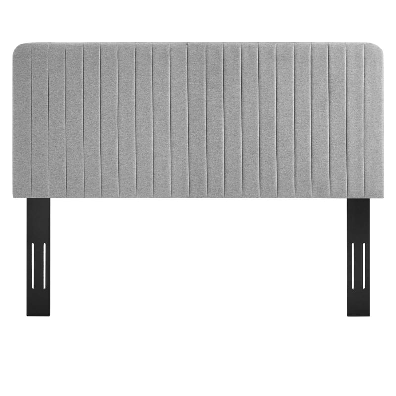 Modway Milenna Channel Tufted Fabric King/California King Headboard - Light Gray