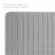 Modway Milenna Channel Tufted Fabric King/California King Headboard - Light Gray