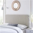 Modway Milenna Channel Tufted Fabric King/California King Headboard in Oatmeal
