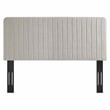 Modway Milenna Channel Tufted Fabric King/California King Headboard in Oatmeal