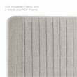 Modway Milenna Channel Tufted Fabric King/California King Headboard in Oatmeal