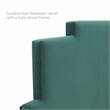 Modway Kasia Modern Performance Velvet Full/Queen Headboard in Teal Green
