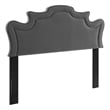 Modway Evangeline Modern Performance Velvet Twin Headboard in Charcoal