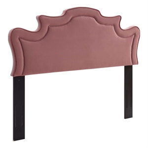 modway evangeline twin upholstered performance velvet headboard in rose pink