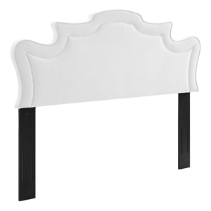 modway evangeline twin upholstered performance velvet headboard in white