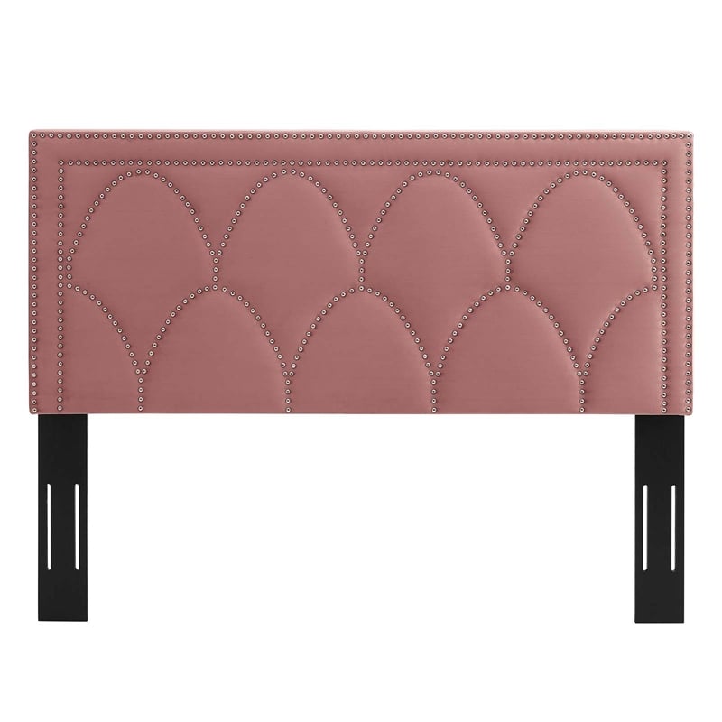 Modway Greta Performance Velvet King/California King Headboard in Dusty Rose