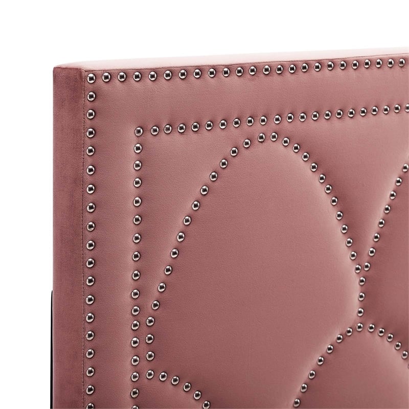 Modway Greta Performance Velvet King/California King Headboard in Dusty Rose