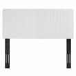 Modway Milenna Channel Tufted Fabric King/California King Headboard in White