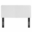 Modway Milenna Channel Tufted Fabric King/California King Headboard in White