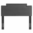 Modway Transfix Modern Performance Velvet Twin Headboard in Charcoal