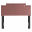 Modway Transfix Modern Performance Velvet Twin Headboard in Dusty Rose Pink