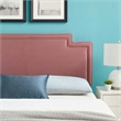 Modway Transfix Modern Performance Velvet Twin Headboard in Dusty Rose Pink