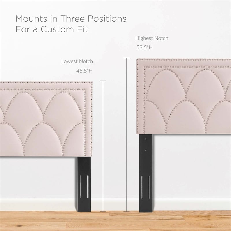 Modway Greta Performance Velvet King/California King Headboard in Pink