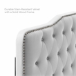 Modway Sophia Tufted Performance Velvet Twin Headboard in Light Gray