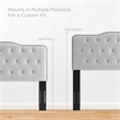 Modway Sophia Tufted Performance Velvet Twin Headboard in Light Gray
