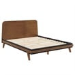 Modway Dylan 4-Piece MDF Wood and Fabric Bedroom Set in Walnut
