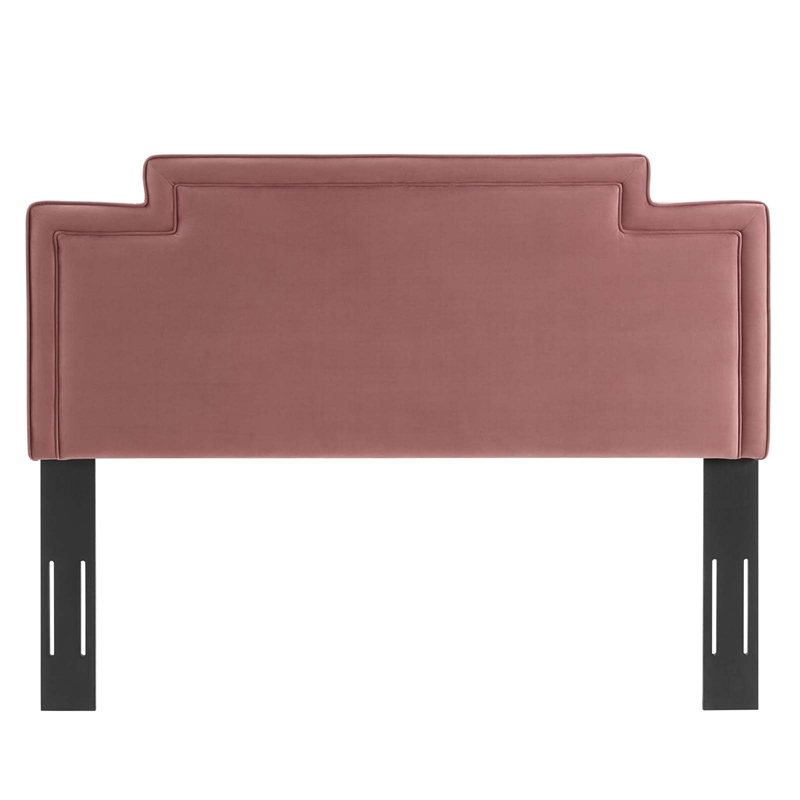 Modway Transfix Modern Performance Velvet Full/Queen Headboard in Dusty Rose