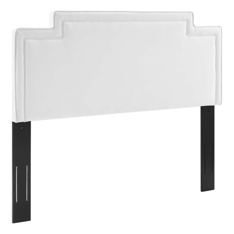 Modway Transfix Modern Performance Velvet Full/Queen Headboard in White