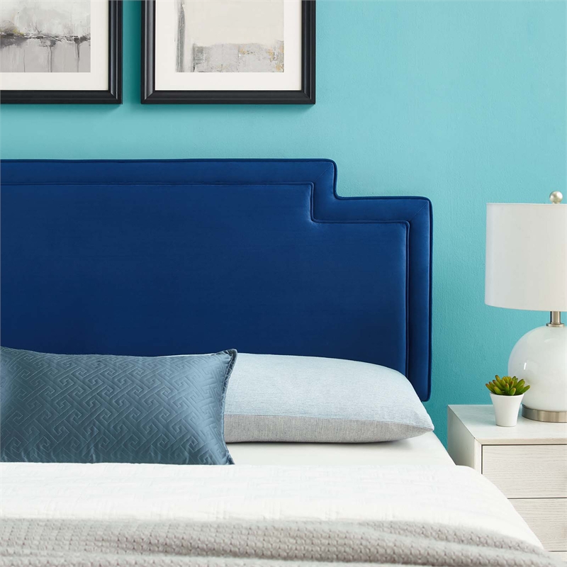 Modway Transfix Performance Velvet King/California King Headboard in Navy