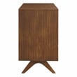 Modway Dylan Modern MDF and Rubberwood Dresser and Mirror in Walnut