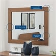 Modway Dylan Modern MDF and Rubberwood Dresser and Mirror in Walnut
