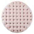 Modway Amour Modern Button Tufted Round Velvet Ottoman in Pink