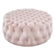 Modway Amour Modern Button Tufted Round Velvet Ottoman in Pink