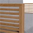 Modway Carlsbad Modern Teak Wood/Fabric Patio Loveseat in Gray/Natural