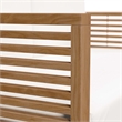 Modway Carlsbad Modern Teak Wood/Fabric Patio Loveseat in White/Natural